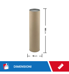 TUBO ALTEZZA CM 100 DIAMETRO CM 10 CON 2 TAPPI INSERITI - Buste per spedizioni 2