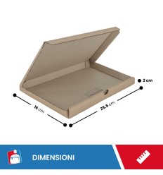 SCATOLE 1 ONDA AVANA FUSTELLATA 25,5X16X2 - Scatole in cartone 2