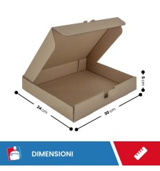 SCATOLE 1 ONDA AVANA FUSTELLATA 30X24X5 - Scatole in cartone 2