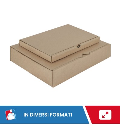 SCATOLE 1 ONDA AVANA FUSTELLATA 31X21,5X6 - Scatole in cartone