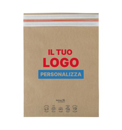 Buste a sacco per spedizione e reso in carta 350x420+80 personalizzate - Buste Per Spedizioni