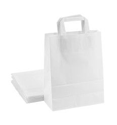 BUSTE SHOPPER IN CARTA BIANCHE 18X25X7 - Imballaggi alimentari