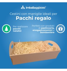 Kit Cesto in cartone Piccolo con Paglia - SCATOLE IN CARTONE 2