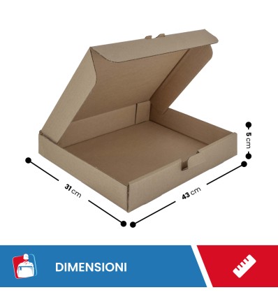 SCATOLE 1 ONDA AVANA AUTOMONTANTE FUSTELLATA 43X31X5 - Scatole